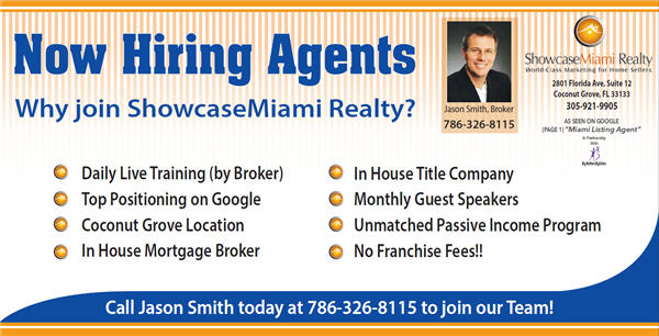 Now Hiring Realtors - Showcase Miami Realty